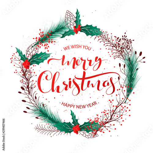 Vector illustration eps10 of happy new year and merry christmas background with star,chrsitmas ball,golden ribbon