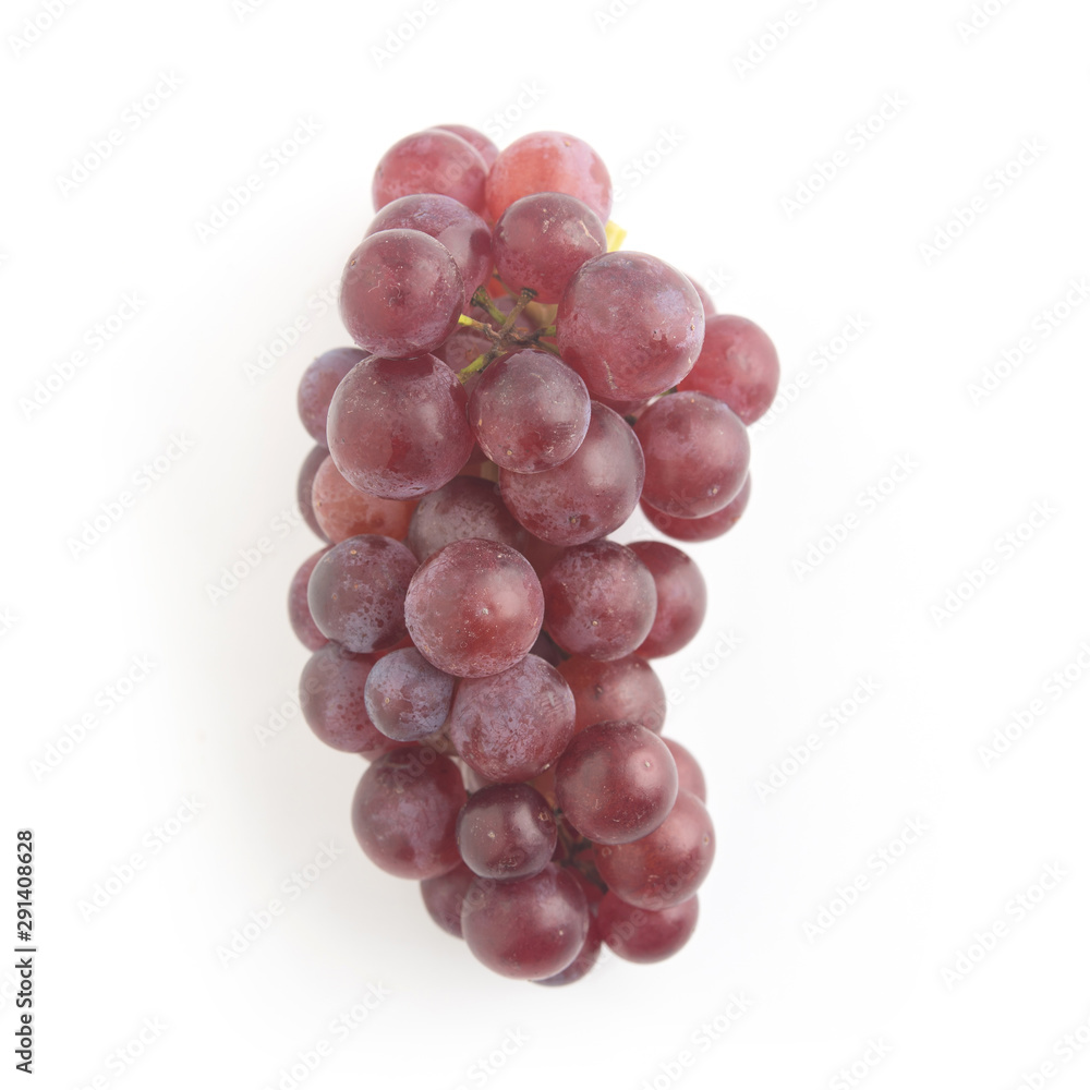 fresh red grape isolated on white background