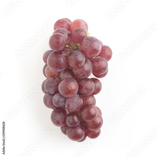 fresh red grape isolated on white background