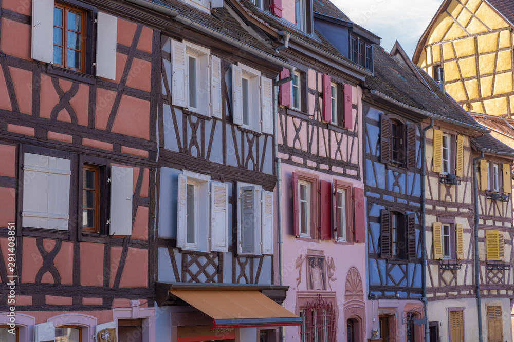 Obraz premium Colmar, France - 09 16 2019: Colorful facades in the little Venice