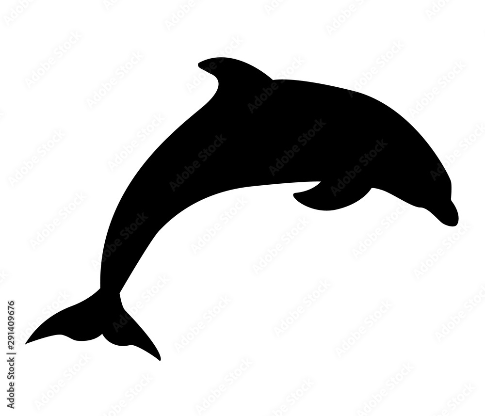 Naklejka premium dolphin aquatic mammal icon on white background. flat style. dolphin icon for your web site design, logo, app, UI. dolphin symbol.