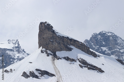 mountain covered with snow