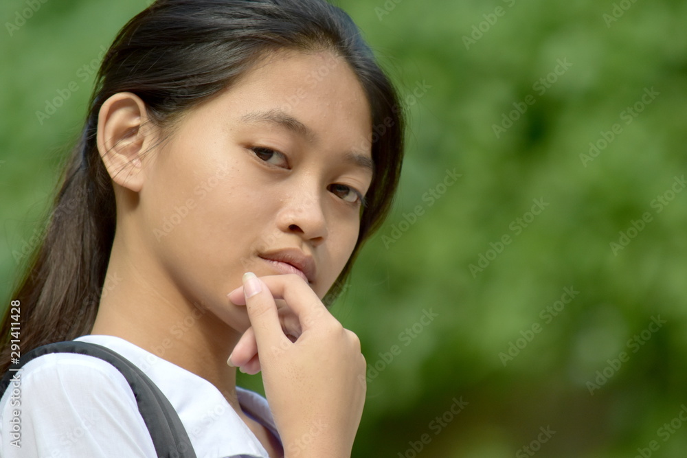 A Thinking Youthful Diverse Student Teenager A Thinking Youthful Diverse Student Teenager