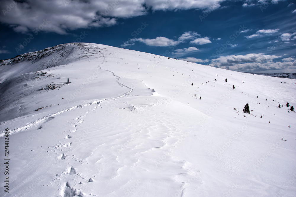 Beautiful view of mountains in the Hamar Daban area. Panorama