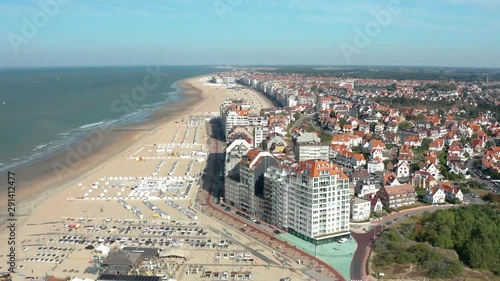 AREAL Footage of the Belgian Coast Knokke-Heist, Belgium in 4K photo