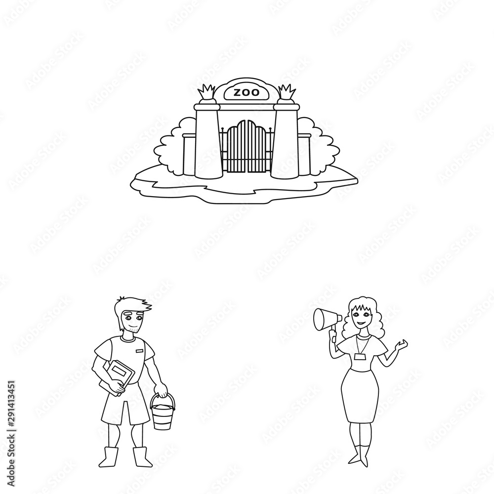 Obraz premium Vector design of entertainment and forest icon. Collection of entertainment and park stock symbol for web.