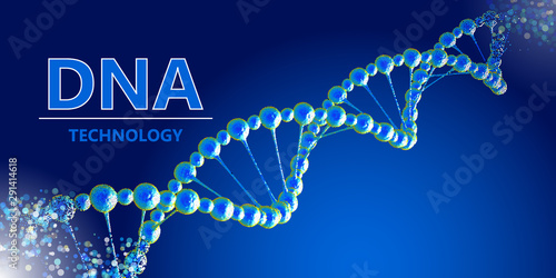 Progressive modified DNA biotechnology. Science vector background.
