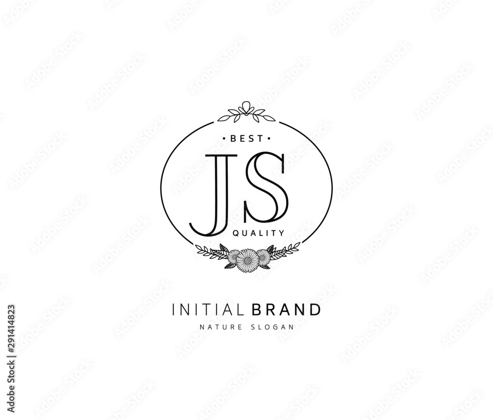 J S JS Beauty vector initial logo, handwriting logo of initial signature, wedding, fashion, jewerly, boutique, floral and botanical with creative template for any company or business. J S JS Beauty vector initial logo, handwriting logo of initial signature, wedding, fashion, jewerly, boutique, floral and botanical with creative template for any company or business.