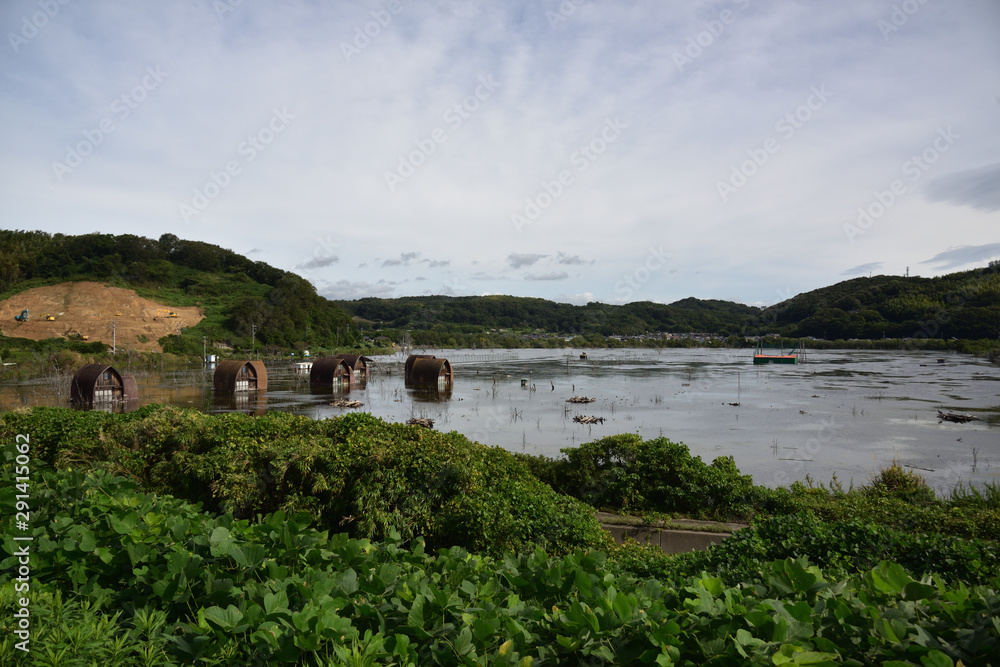 Fotografia Do Stock 日本の岡山県瀬戸内市の牛窓の水没したペンション群の廃虚 Adobe Stock