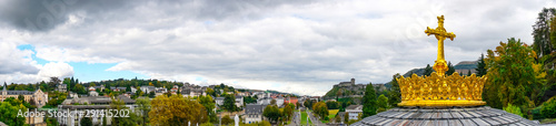View of the Basilica of Lourdes in France