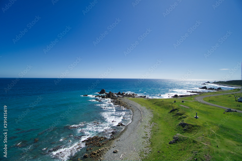 下北半島　尻屋崎　海岸　半島　海　空　青森