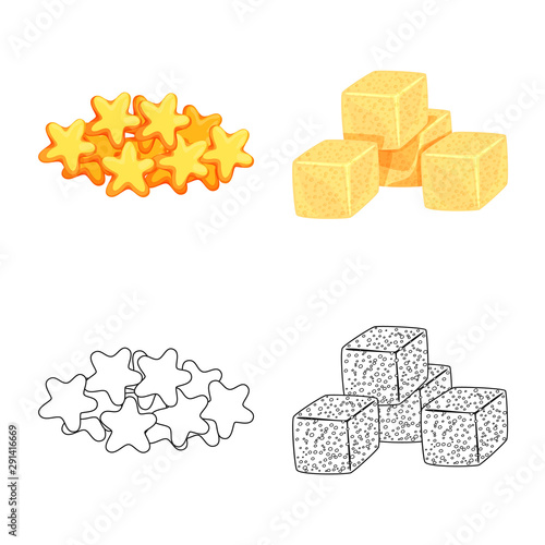 Vector design of Oktoberfest and bar icon. Set of Oktoberfest and cooking stock vector illustration.