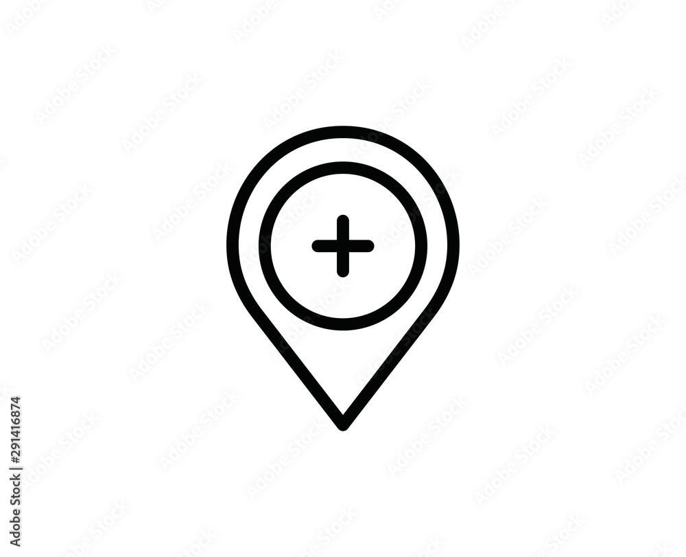 Map pin line icon Map pin line icon