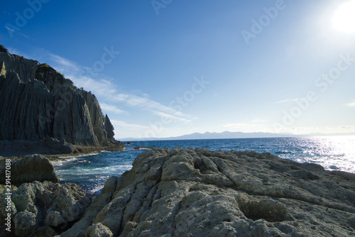 下北半島　海岸　岸壁　海　仏ヶ浦