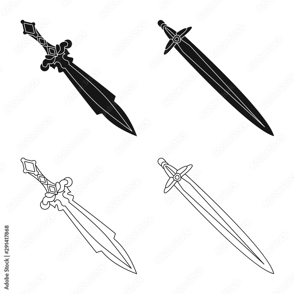 Vector illustration of game and armor symbol. Set of game and blade stock vector illustration. Vector illustration of game and armor symbol. Set of game and blade stock vector illustration.