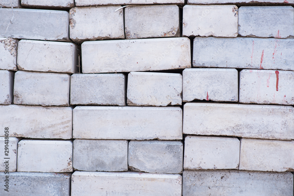 Obraz premium White brick background, brick wall