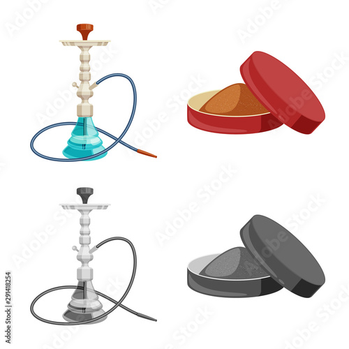 Vector design of refuse and stop logo. Set of refuse and habit vector icon for stock.