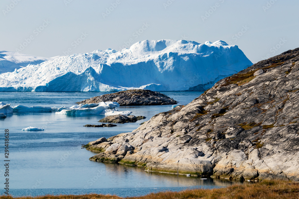 Detail of the Jakobshavn Glacier also know as ilulissat glacier in Greenland.