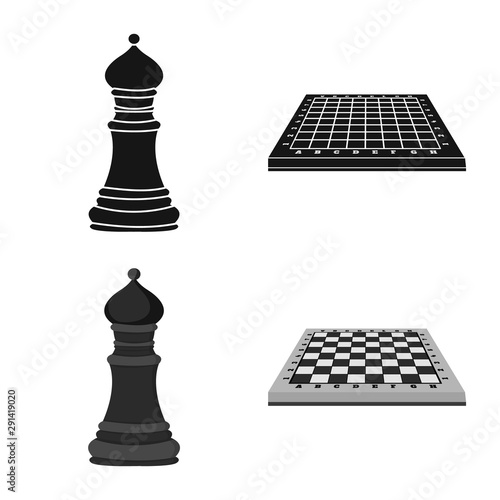 Vector illustration of checkmate and thin sign. Collection of checkmate and target vector icon for stock.