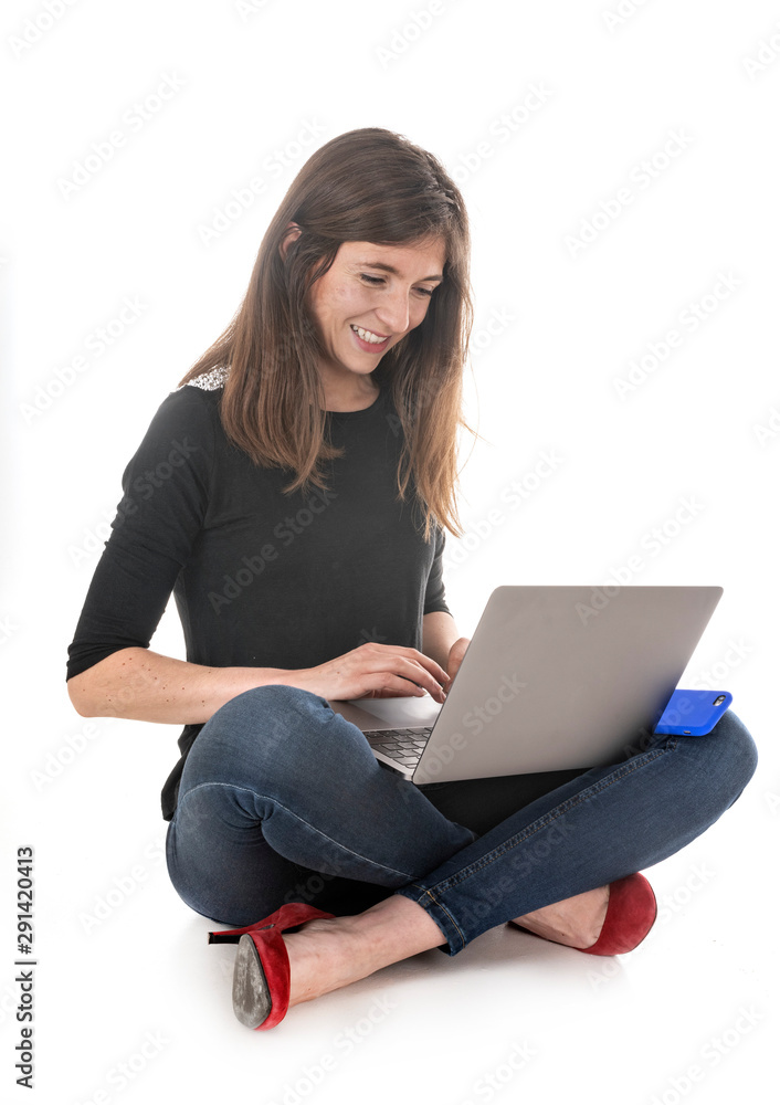 woman and laptop woman and laptop