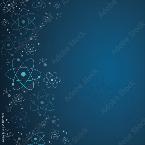 abstract science atom molecule background vector illustration EPS10