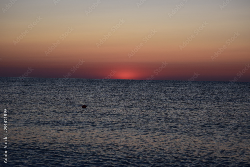 sunrise at sea