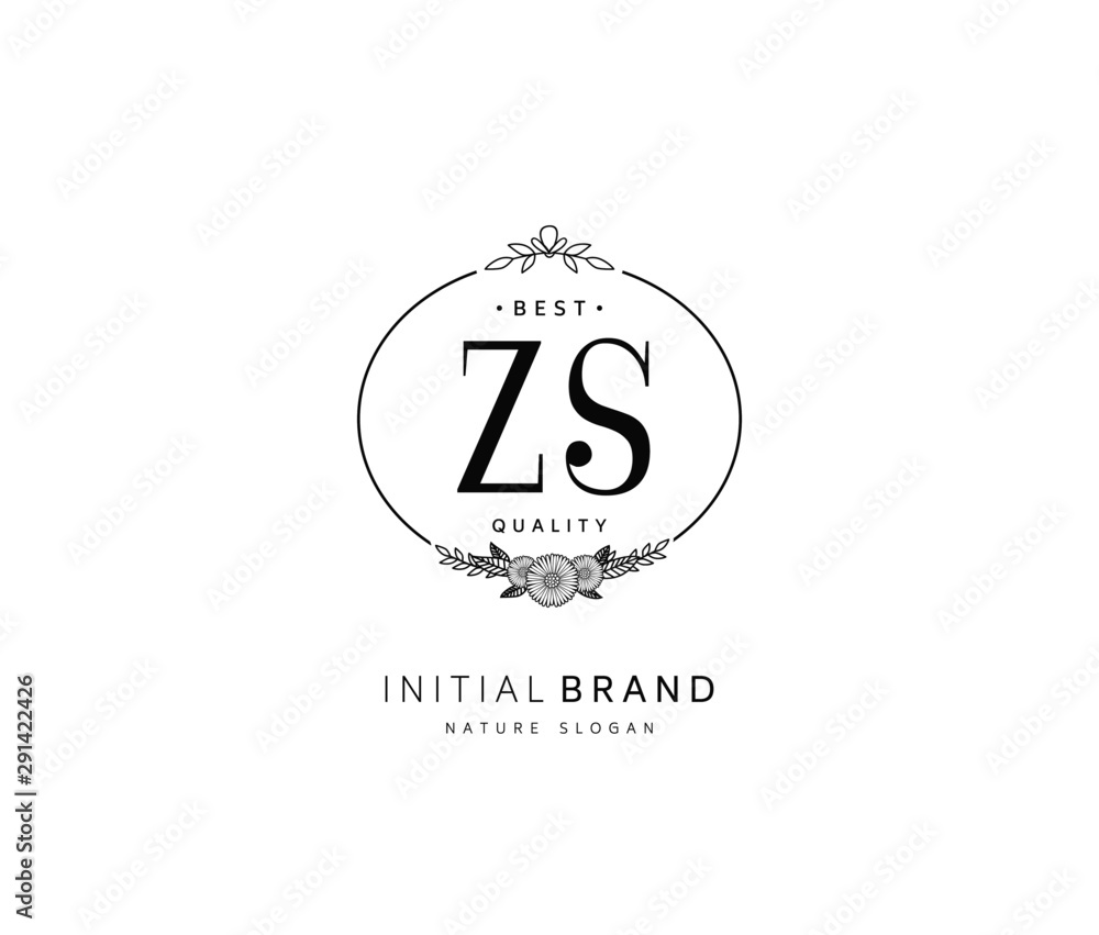 Z S ZS Beauty vector initial logo, handwriting logo of initial signature, wedding, fashion, jewerly, boutique, floral and botanical with creative template for any company or business. Z S ZS Beauty vector initial logo, handwriting logo of initial signature, wedding, fashion, jewerly, boutique, floral and botanical with creative template for any company or business.