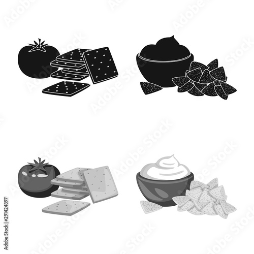 Vector illustration of taste and seasonin logo. Set of taste and organic stock symbol for web.