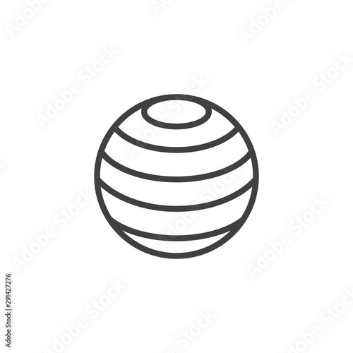 Earth globe latitudes line icon. linear style sign for mobile concept and web design. Globe grid outline vector icon. Symbol, logo illustration. Vector graphics