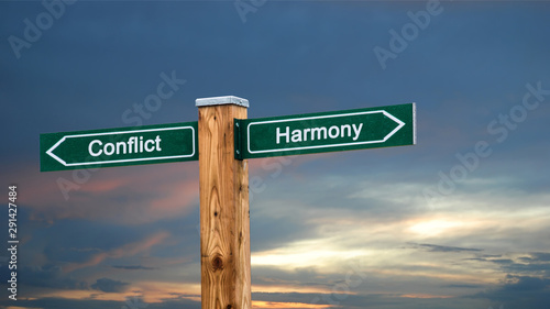 Street Sign Harmony versus Conflict