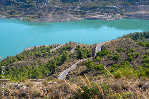Fototapeta Naklejka Na Ścianę i Meble -  landscape around the Beninar reservoir (Spain)