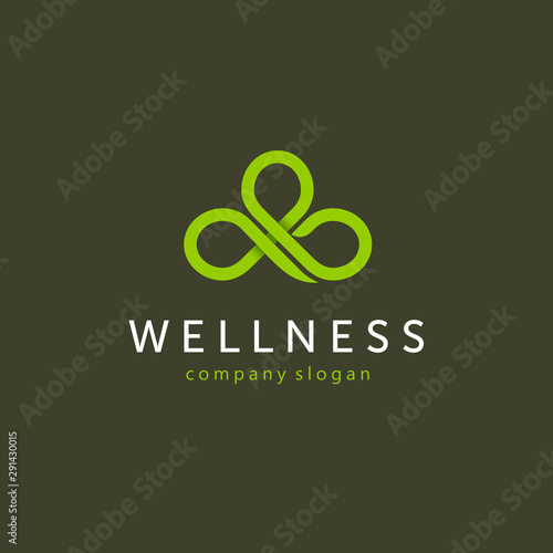 Vector abstract logo design for wellness club.