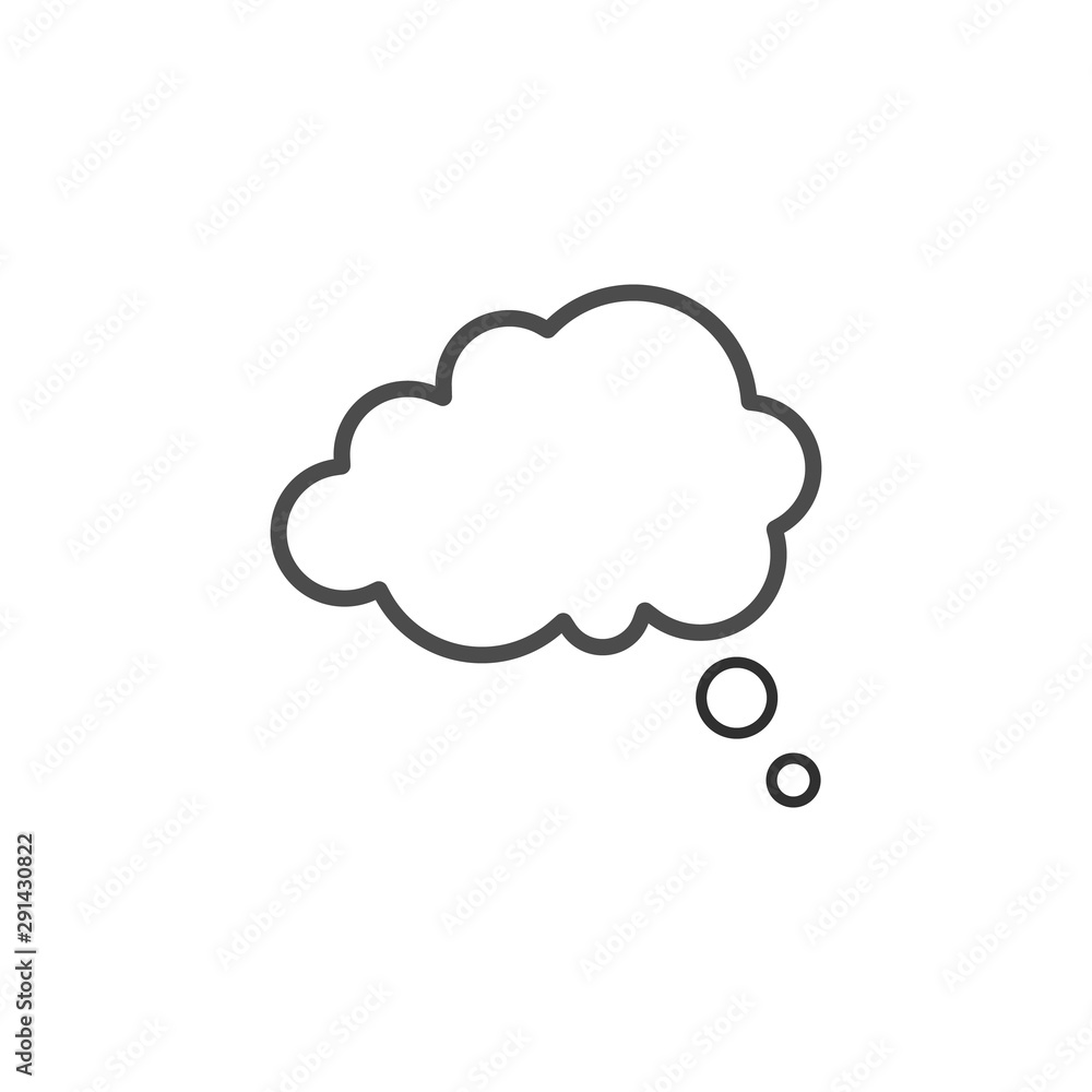 Think bubble icon isolated on white background. Vector illustration. Think bubble icon isolated on white background. Vector illustration.