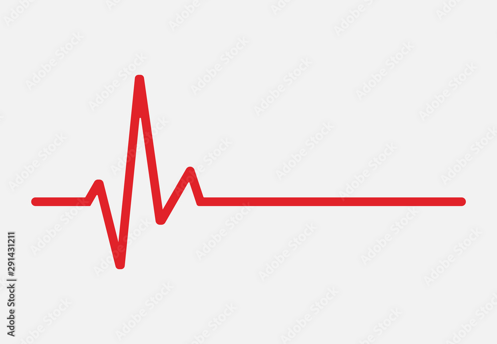 Electrocardiogram icon isolated on white background. Vector illustration.