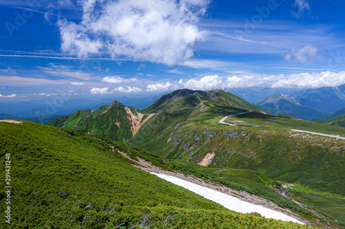 岐阜県・高山市 夏の乗鞍山脈（魔王岳）の風景