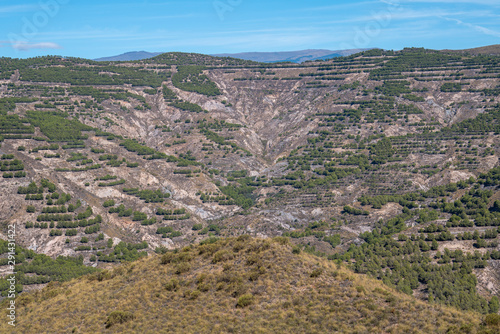 mountainous landscape of La Contraviesa in the province of Granada (Spain)