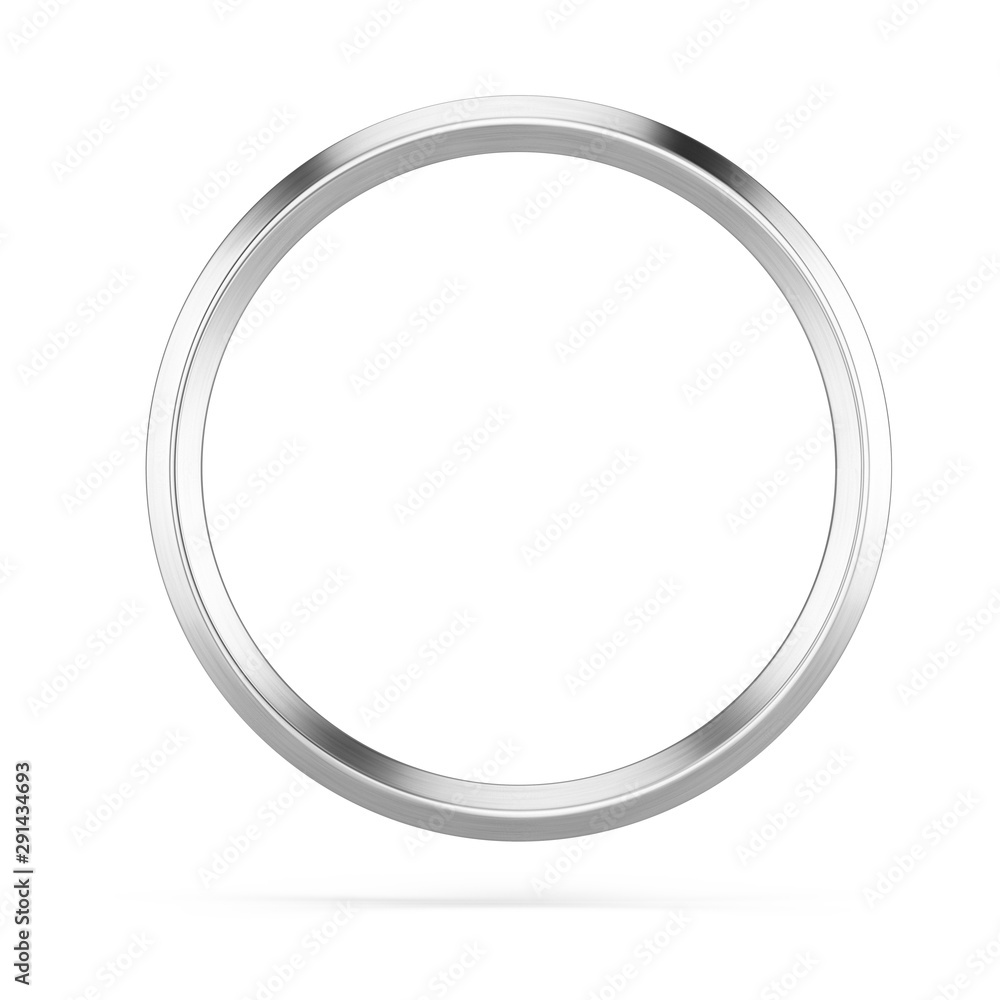 Silver Metall ring isolated on white background - 3d illustration Silver Metall ring isolated on white background - 3d illustration