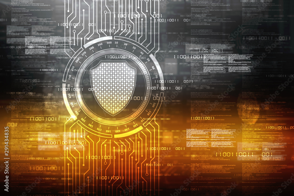 Obraz premium 2d illustration Security concept - shield 