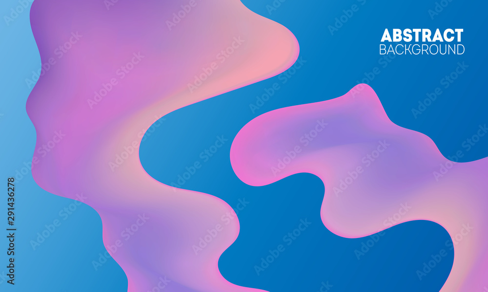 Creative modern background with wavy lines. Trendy fluid flow gradient shapes composition. 