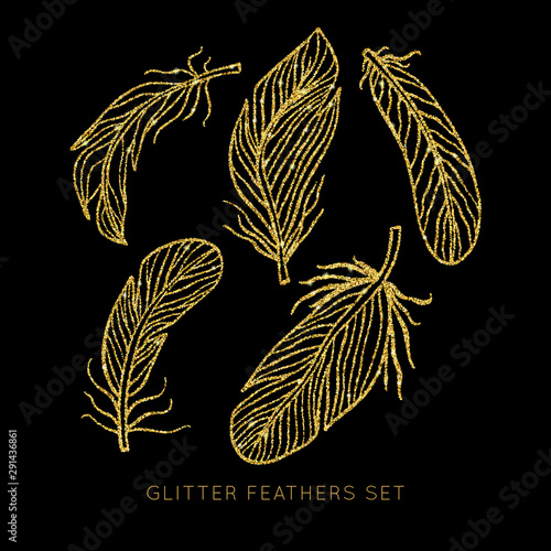 Glowing Gold Glitter Vector