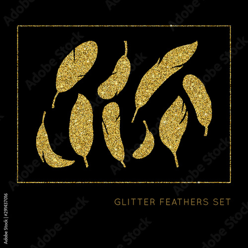 Glowing Gold Glitter Vector