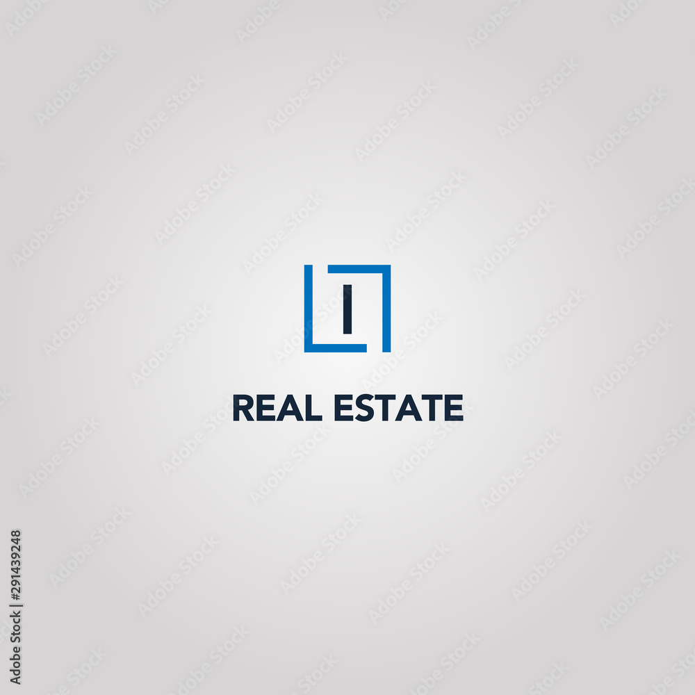real estate logo on silver gradient background with form windows real estate logo on silver gradient background with form windows