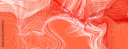 Tangled lines vector background