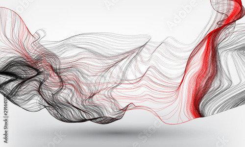 Tangled lines vector background