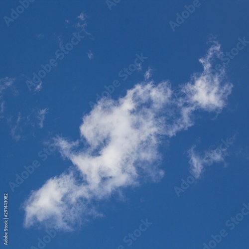 White cloud in the blue sky for background