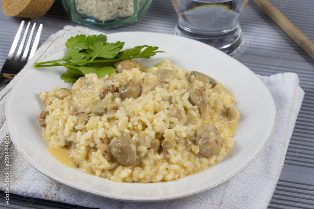 risotto au poulet et champignons risotto au poulet et champignons