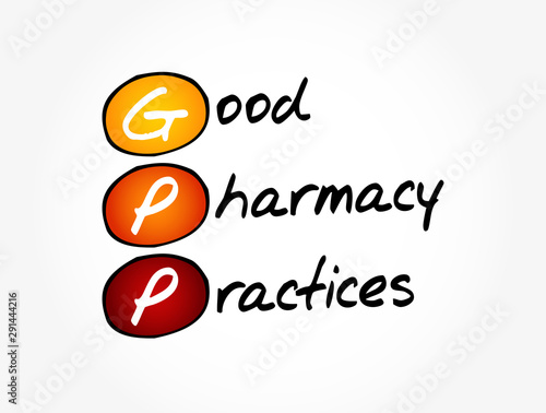 GPP - Good Pharmacy Practices acronym, concept background