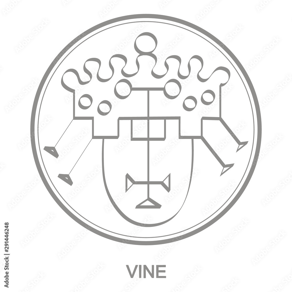 Vector icon with symbol of demon Vine. Sigil of Demon Vine Vector icon with symbol of demon Vine. Sigil of Demon Vine