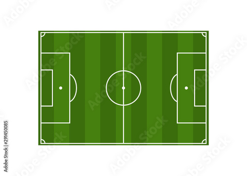 soccer field diagram in flat style, vector