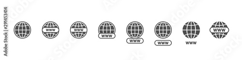 Www big set vector icons. Website icons. Online website or internet flat vector icon. Www vector icons. Website icons for apps